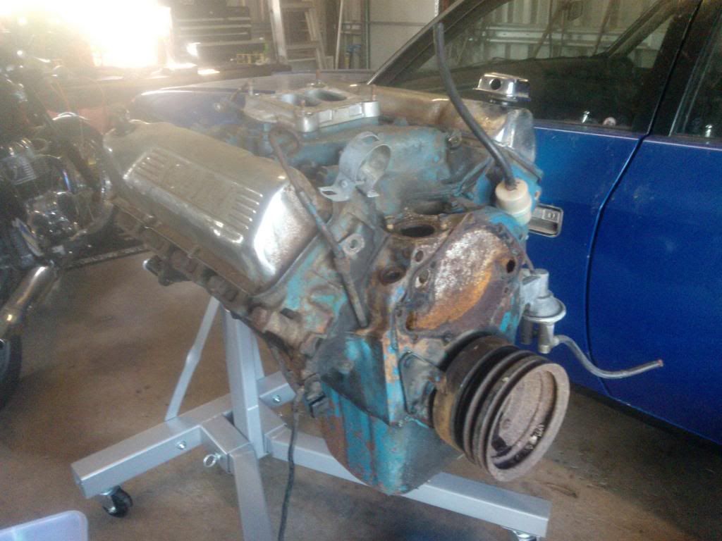 The 302 cleveland block I aquired and is right now at the machine shop being prepped for 393 stroker kit.